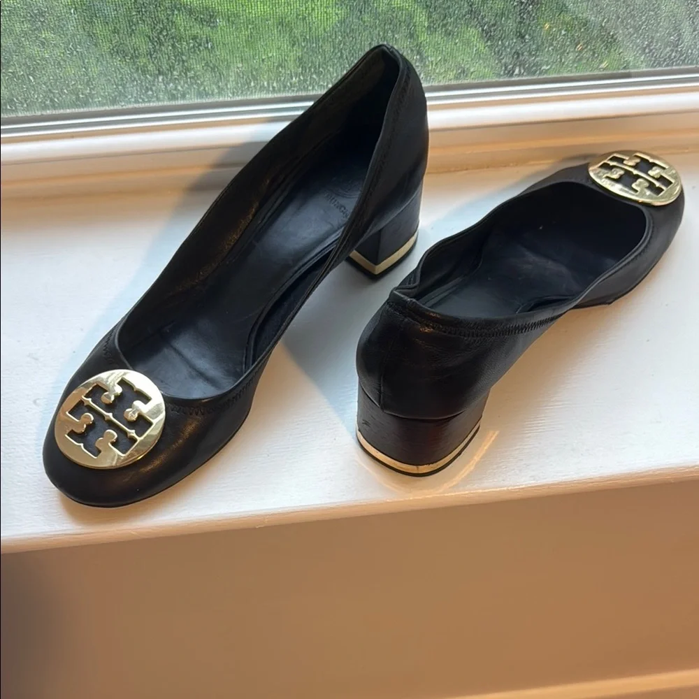 Tory Burch Black Leather Women's Shoes - Picture 2 of 5